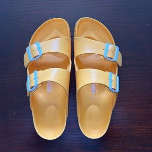 Women’s yellow Birkenstocks waterproof